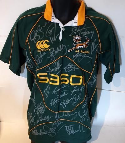 South Africa 2007 RWC Champions Squad Signed Rugby Shirt Signed