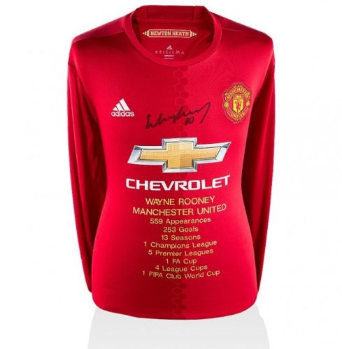 Wayne Rooney Signed MUFC Shirt Signed Memorabilia 4U