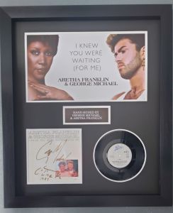 George Michael and Aretha Franklin Signed Single