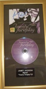 Janet Jackson Signed Twenty Foreplay Cd