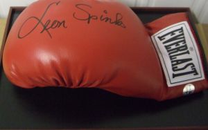 Leon Spinks Autographed Boxing Glove