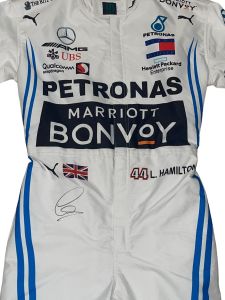 Lewis Hamilton Autographed F1 Racing Suit