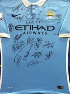 Manchester City Legends Autographed Shirt