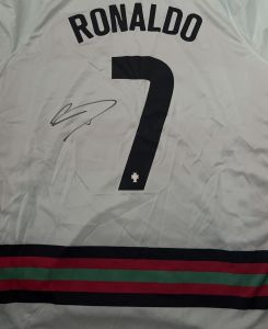 Ronaldo Signed Portugal Away Shirt