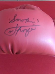 Signed Joe Frazier Signed Boxing Glove