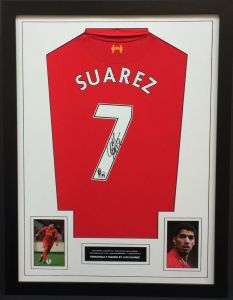 Luis Suarez Signed Liverpool Shirt