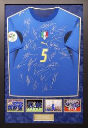 Italy 2006 World Cup Winners Signed Shirt - Signed Memorabilia 4U