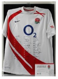 England Autographed 2008 Rugby Shirt Signed Memorabilia 4U