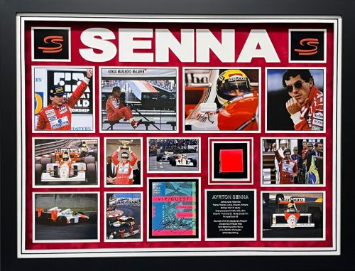 Ayrton Senna signed autographed photo print F1 World Champion McLaren Honda #007 